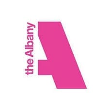 The Albany pink logo